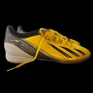 Adidas F10 Indoor Soccer Shoes Yellow, Black, White, Silver
